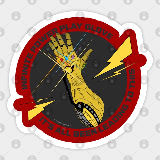 Infinite Power Play Glove Sticker by DeepDiveThreads